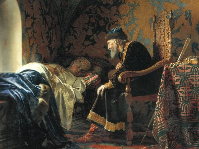 1836-Grigory Semyonovich Sedov - Ivan il Terribile ammira Vasilisa Melentieva